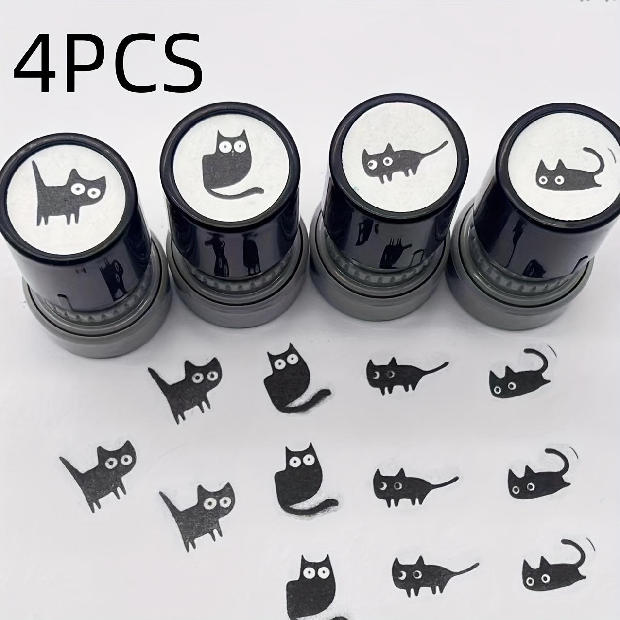 

4pcs Hot Style funny cartoon cat pattern stamps