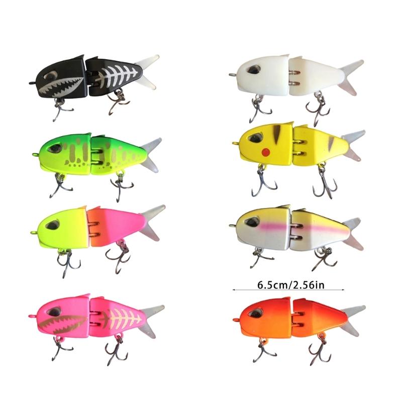 Multiple Section Artificial Fish Lures Fishhooks Jointed Swimbait Crankbait Fishing Realistic 3D Sinking Swimming Baits