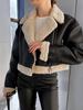 European & American Style Women's Leather & Fur One-Piece Jacket Coat - Versatile New Fashion