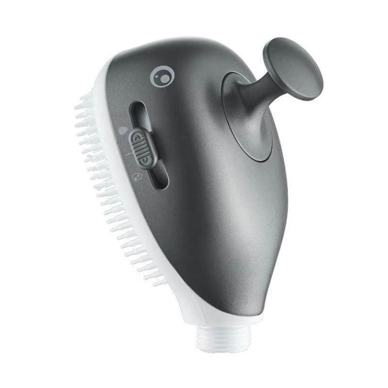 Baby Bath Shower Head Shark Bath Sprayer for Kids with Soft Silicone Brush Handheld Shower Head ABS Plastic