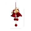 Christmas Bell Tree Decor Red Velvet Material Festive Home Window Embellishments