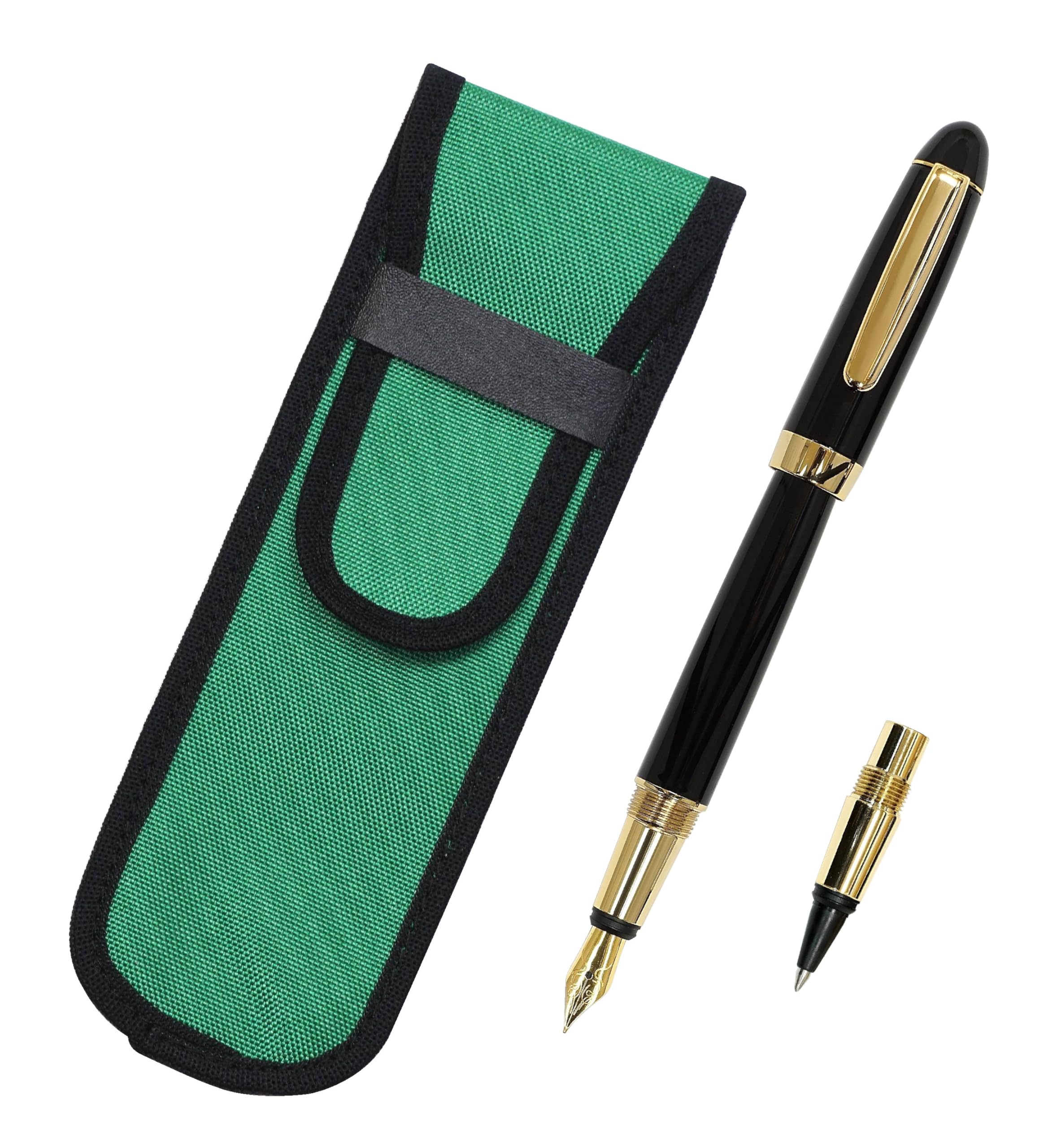 

Green cloth pen case for Exchange BP WX fountain pen ink with black set (same structure) (T23-NK02G-WX-B) чёрный