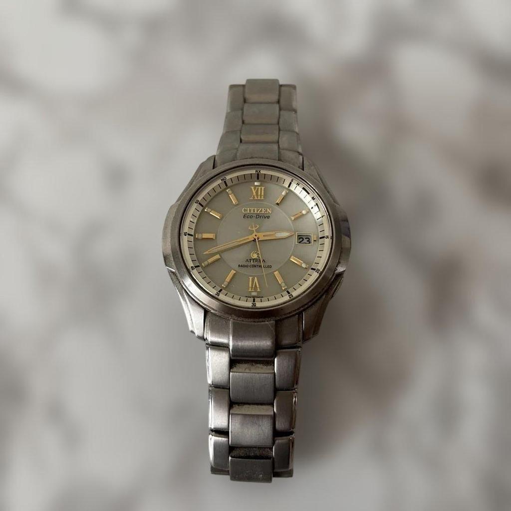 Used CITIZEN Eco Drive ATTESA Silver Watch