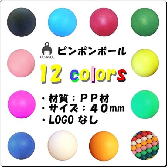 TAKASUE Ping Pong Balls for Recreation, Plastic Table Tennis Balls, Plain, Blue, 100 Balls