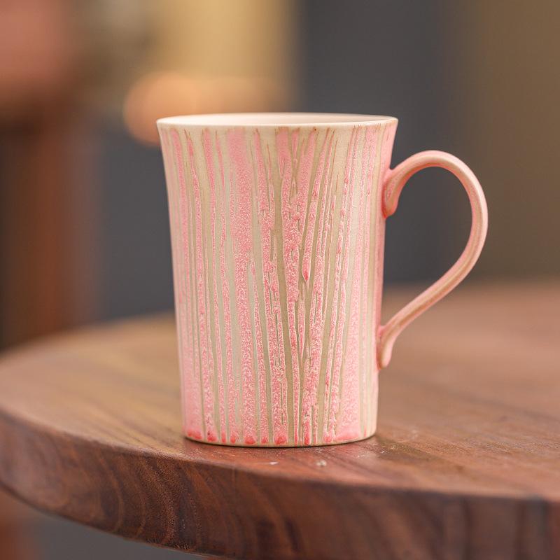 Nordic Ceramic Coffee Cup Latte Latte Flower Afternoon Tea Cup High Value Household Water Cup Mug