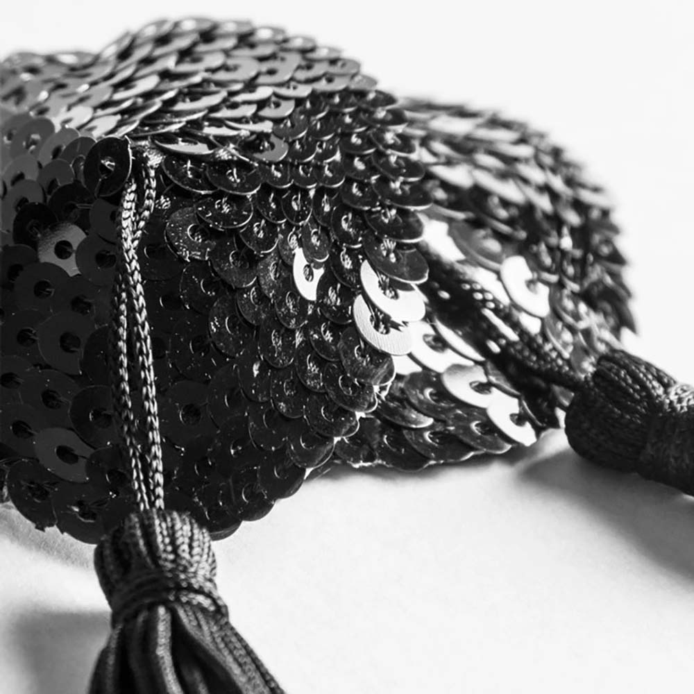 Sexy Ladies Lingerie Sequin Nipple Tassel Breast Cover Stick Bra Pasties Sticker