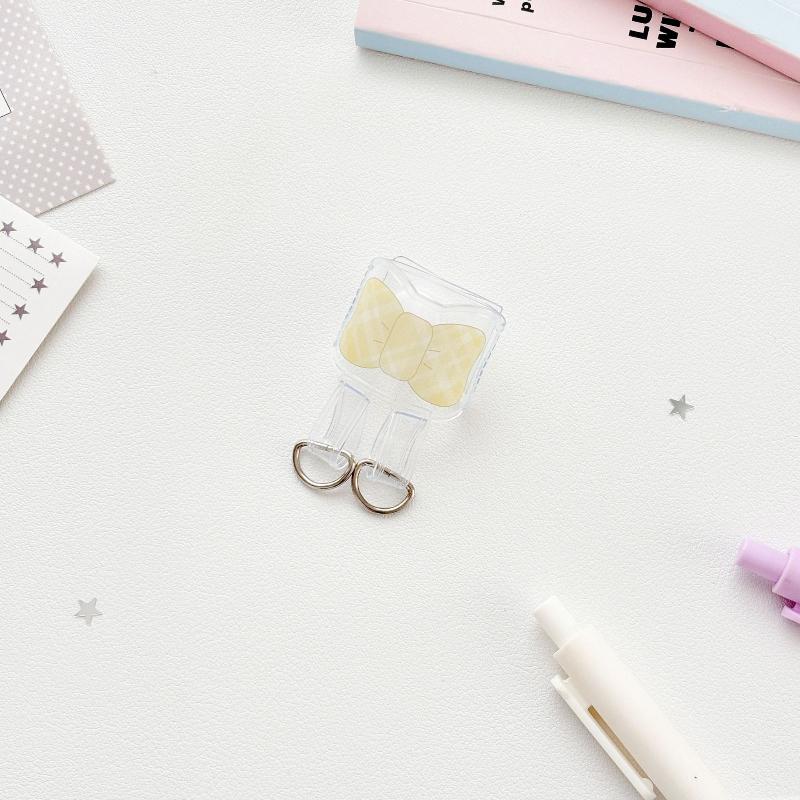 Cute Cartoon Bow Bag Expansion Buckle Creative Backpack Display Buckle Mountain Buckle Charm Transparent Bag Hanging Pendant