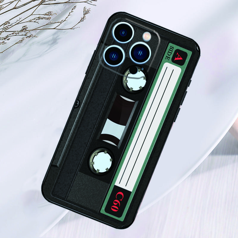 Cassette Mix Tape Phone Case For iPhone 17 Pro Max 16 15 13 12 11 14 Pro Max Plus 13 12 Mini 16e 17 Air Cover