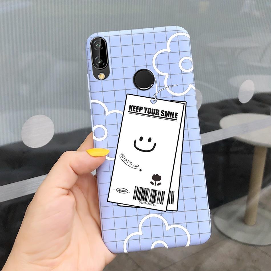 For Huawei P20 Lite Case Nova 3e ANE-LX1 ANE-LX2 Cute Cartoon Candy Color Silicone Phone Cases For Huawei P20lite Soft TPU Cover