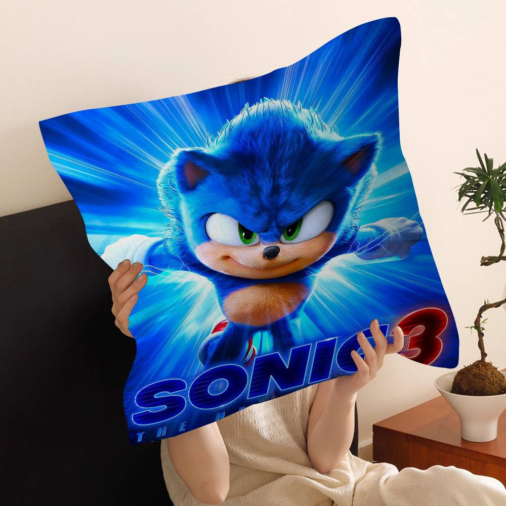 Anime S-SonicS H-Hedgehog Pillow Gifts Home Office Furnishings Bedroom Sofa Car Cushion Cover Case 45x45cm