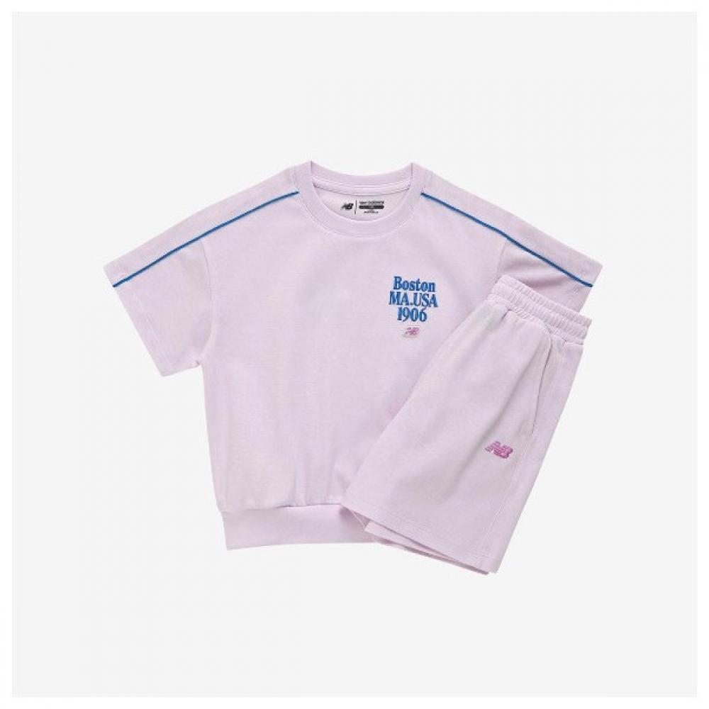 

New Balance Skys Play Denim Illustration Mini Zuri Short Sleeve Set Up Nk9y (88)Lavender/100