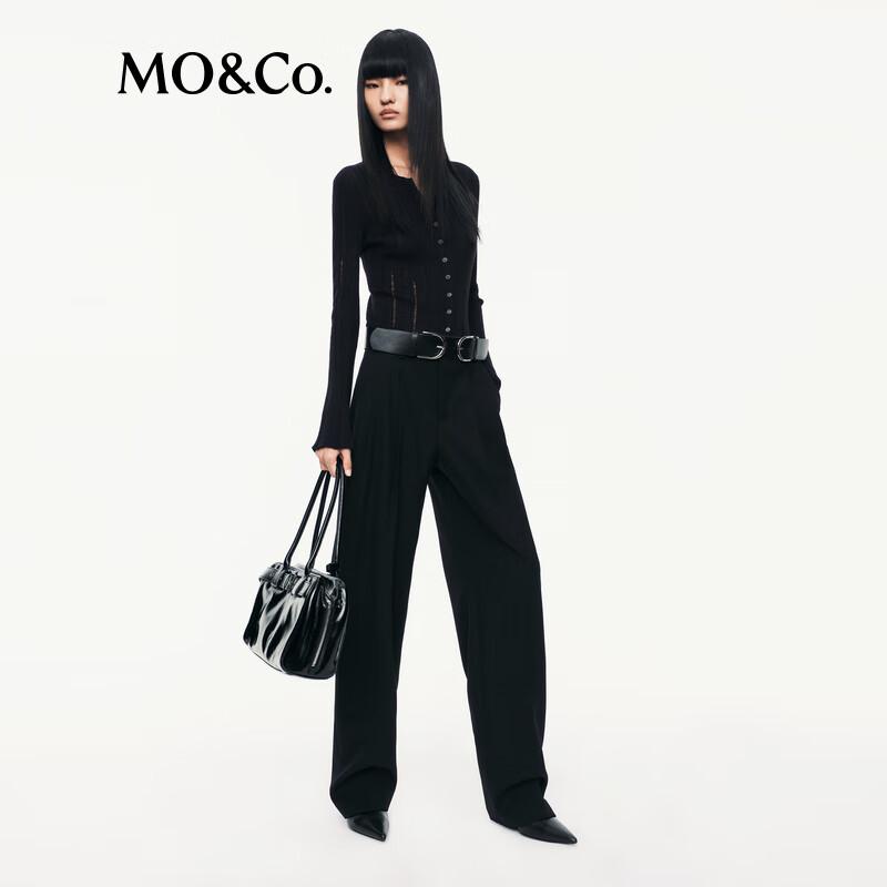 MO&Co. Damenpullover aus Wollmischung mit Rundhalsausschnitt