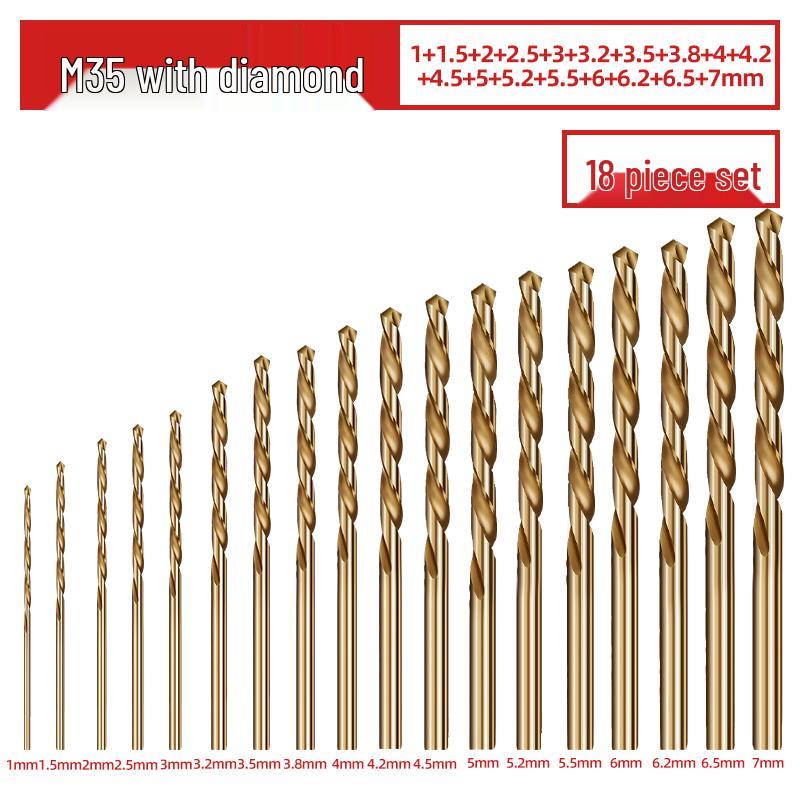Cobalt-Coated High Hardness 304 Stainless Steel Twist Drill Bit