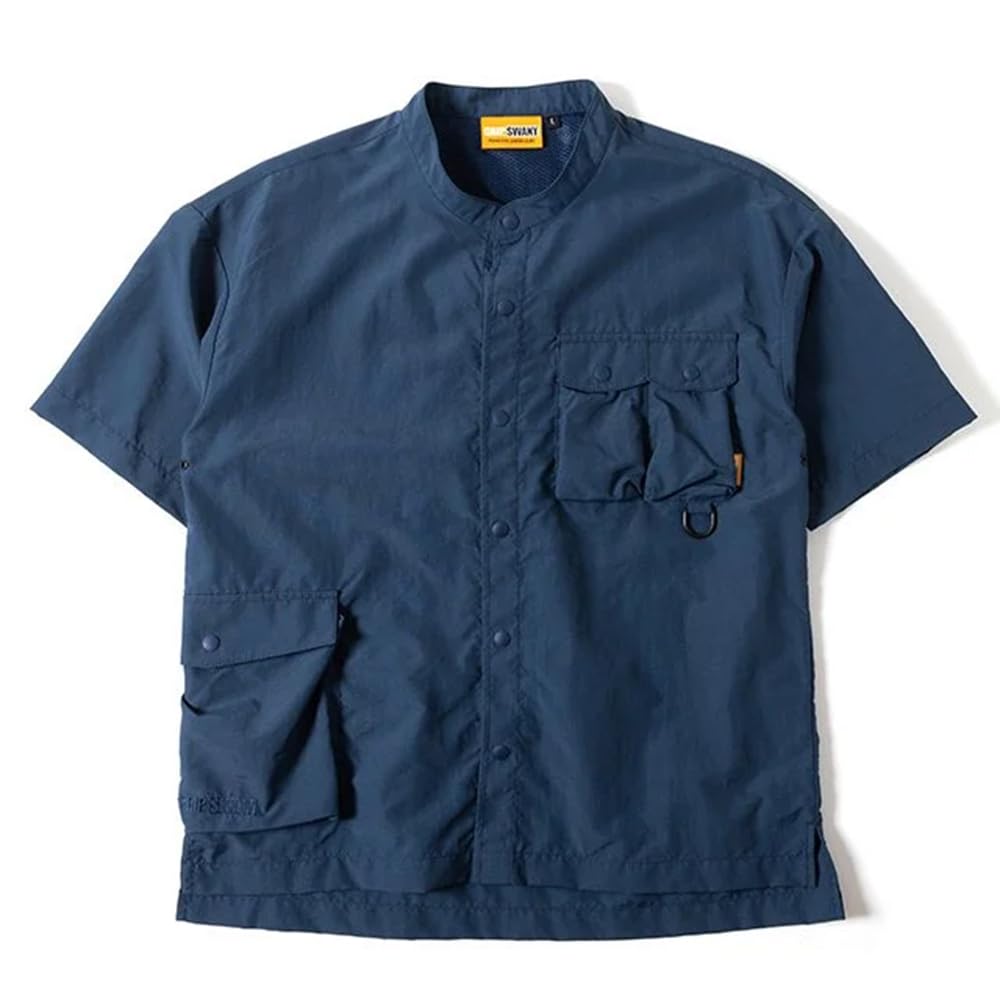 [Grip Swany] Women s Supplex Stand Collar Shirt GSW-34 (M, Navy)