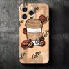 Black Coffee Fashion Style Soft Phone Case for iPhone 16 16E 17 Air 15 Pro Max 14 Plus 13 Mini 11 12 7 Black Cover Back Shell