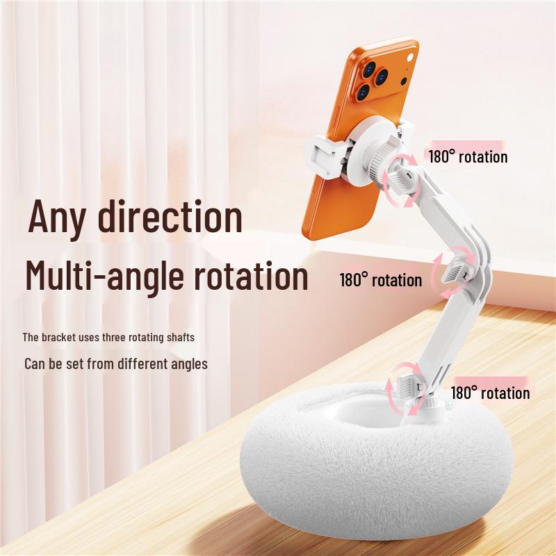 Rotating Plush Cushion Tablet & Phone Stand – Perfect for Bedside Video Viewing