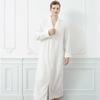 Unisex Extra Long Velvet Bathrobe - Plus Size, Thick, Warm Coral Fleece for Autumn & Winter, Maternity-Friendly Homewear