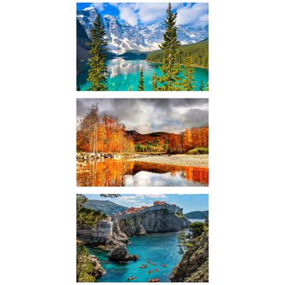MISITU Puzzle Mikroelementowe, 150 elementów, Pocztówka Puzzle, Krajobraz, Jezioro, Sezonowe, Natura, Prezent, Urodziny, Boże Narodzenie, Stylowe, Dekoracja Wnętrz,