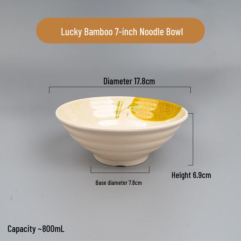 Thickened Melamine Noodle Bowl, Imitation Porcelain