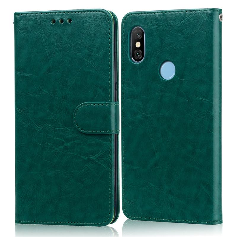 

For Xiaomi Redmi Note 6 Pro Case Wallet Leather Flip Case For Redmi Note 6 Pro Case Redmi Note6 Flip Cover Coque Fundas Redmi Note 6 темно-зеленого