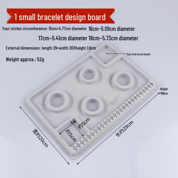 DIY Jewelry Design Plate: Bracelet & Necklace Measuring Tray with Beading Scale