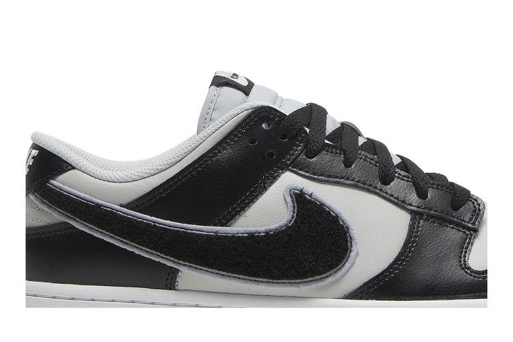 Men's Sneakers Nike Dunk Low Chenille Swoosh Black Grey Black/Grey/White