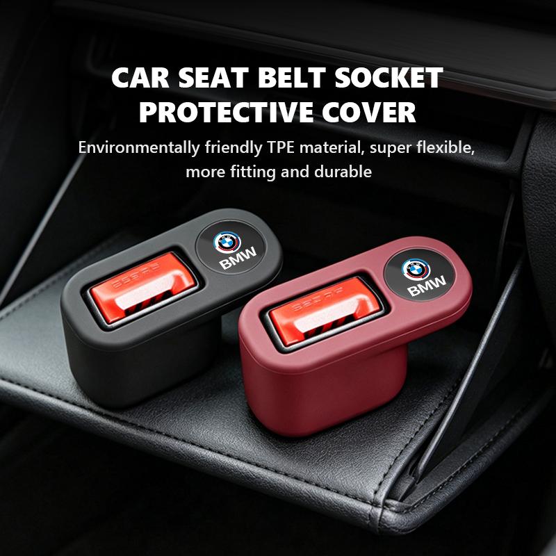Car Seat Belt Base Anti Scratch Cover Auto Interior Accessories For BMW M E87 E30 E46 E28 E39 F18 F35 G03 F10 E93 F20