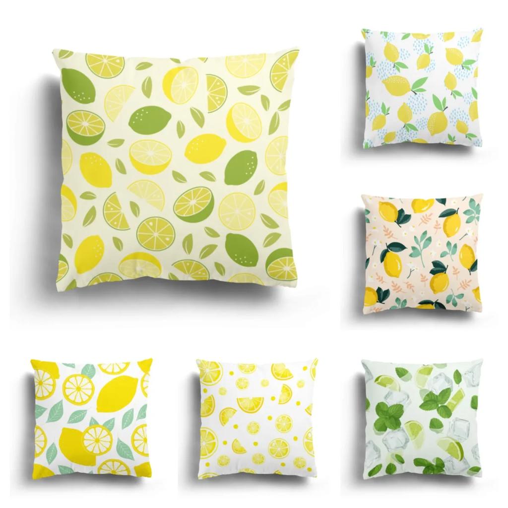 Cartoon Fruit Series Lemon Banana Watermelon Orange Pillowcase Cushion Cover Home Decor Sofa Moda