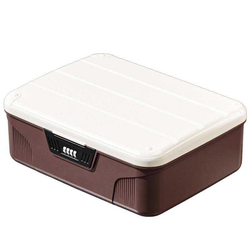 Organizator securizat pentru parole și documente cu separatoare - Depozitare blocabilă pentru cosmetice și esențiale auto