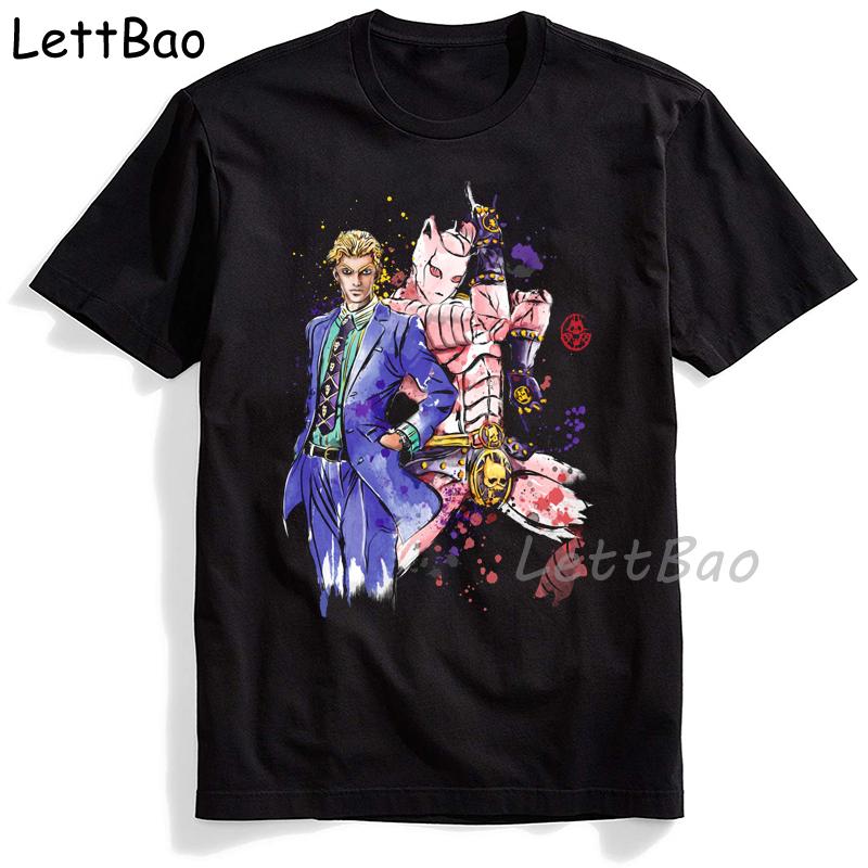 Jojos Bizarre Adventure Printed T Shirt Men Japanese Anime Male Tshirt Short Sleeve Funny