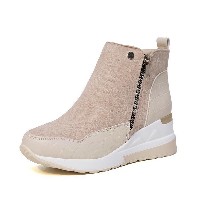 European and American Style Large Size Boots Winter New Slope Sports Style Single Shoes Heel Snow Boots