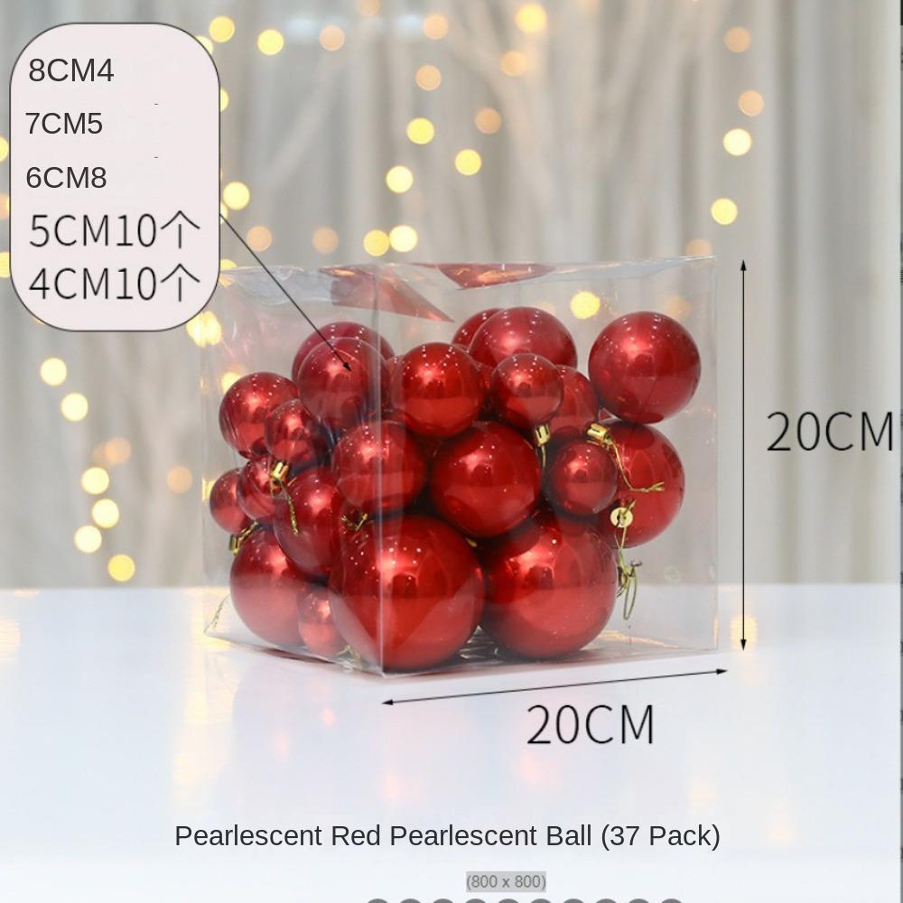 Fashion 37pcs Christmas Ball Pearl Color Gift Crafts Christmas Tree Decorative Party Supplies Toy Christmas Festival