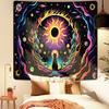 VIKAMA Magic Apostle Cosmic Cat Tapestry Gaming Room Bohemian Living Room Decor Immersive Starry Night Room Decoration