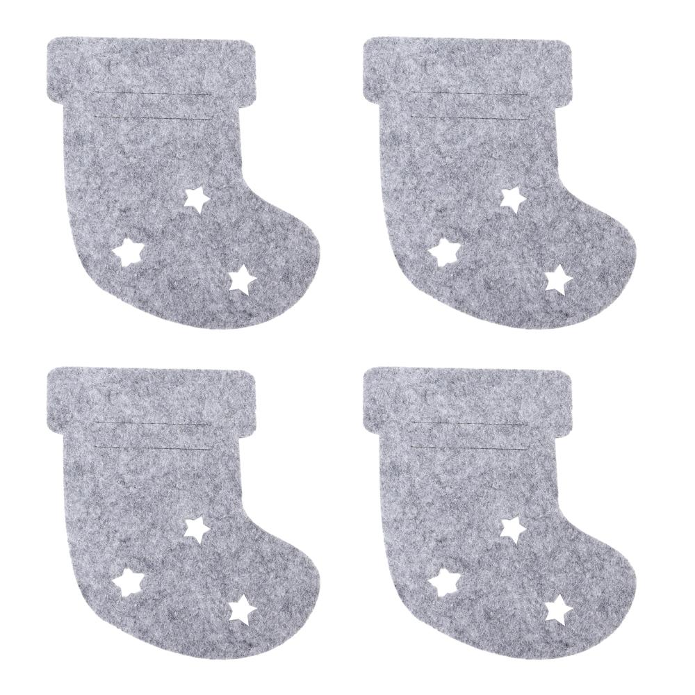 4PCS Christmas Cutlery Holder Bags Snowflake Xmas Tree Knife And Fork Pocket Cutlery Bag Xmas New Year Dinner Table Decorations