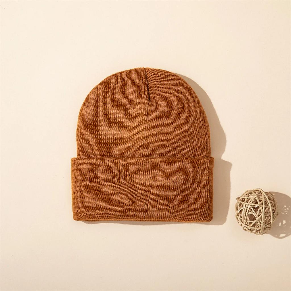 1pc Solid Color Unisex Beanie Hat,Versatile Outdoor Autumn and Winter Casual Warm Cap,Suitable for Winter Christmas,Sking