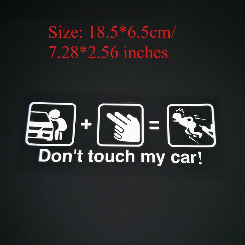1Pc Don't Touch My Car Millennium Kill Reflective Hollow Car Sticker, For Car Decoration
