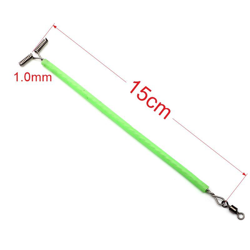 Single-Arm Luminous Swivel Fishing Rod with Twisted Steel String Hooks