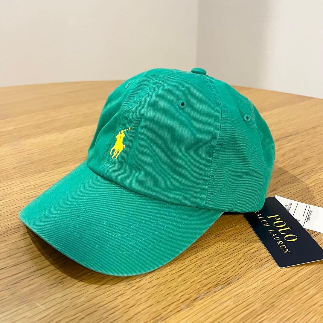 Used New Current Color Polo Ralph Lauren Cotton Chino Cap Green Unisex
