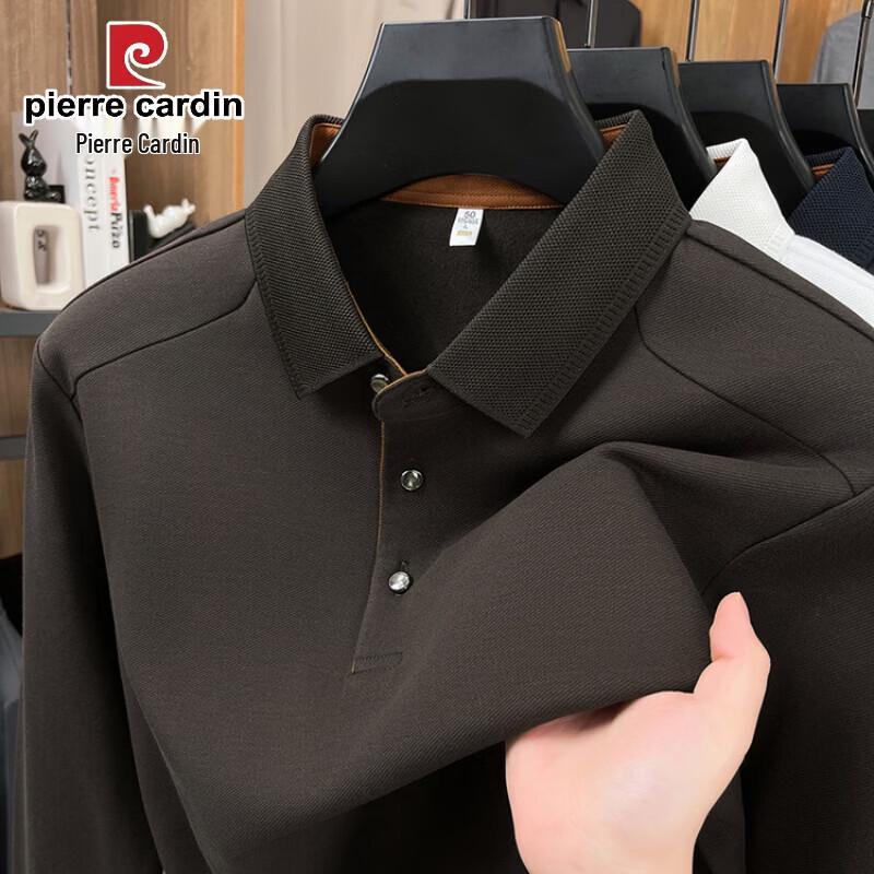 Pierre Cardin Men's Loose Fit Long Sleeve Polo Shirt