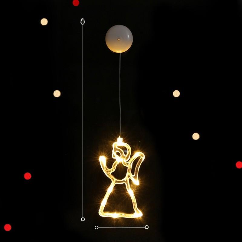 Seasonal Christmas Pvc Sucker Lights Reindeer Moon Snowflake Holiday Decor Party