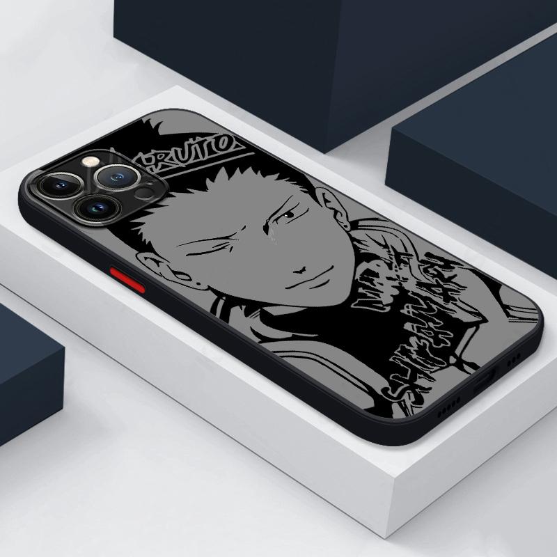

Naruto Shikamaru Black Edge Shell Phone Case for Apple iPhone 16 Pro 12 Mini 11 Pro Max 15 Pro Max 13 Pro XR XS X 6s 16e 14 SE 7 iPhone 15