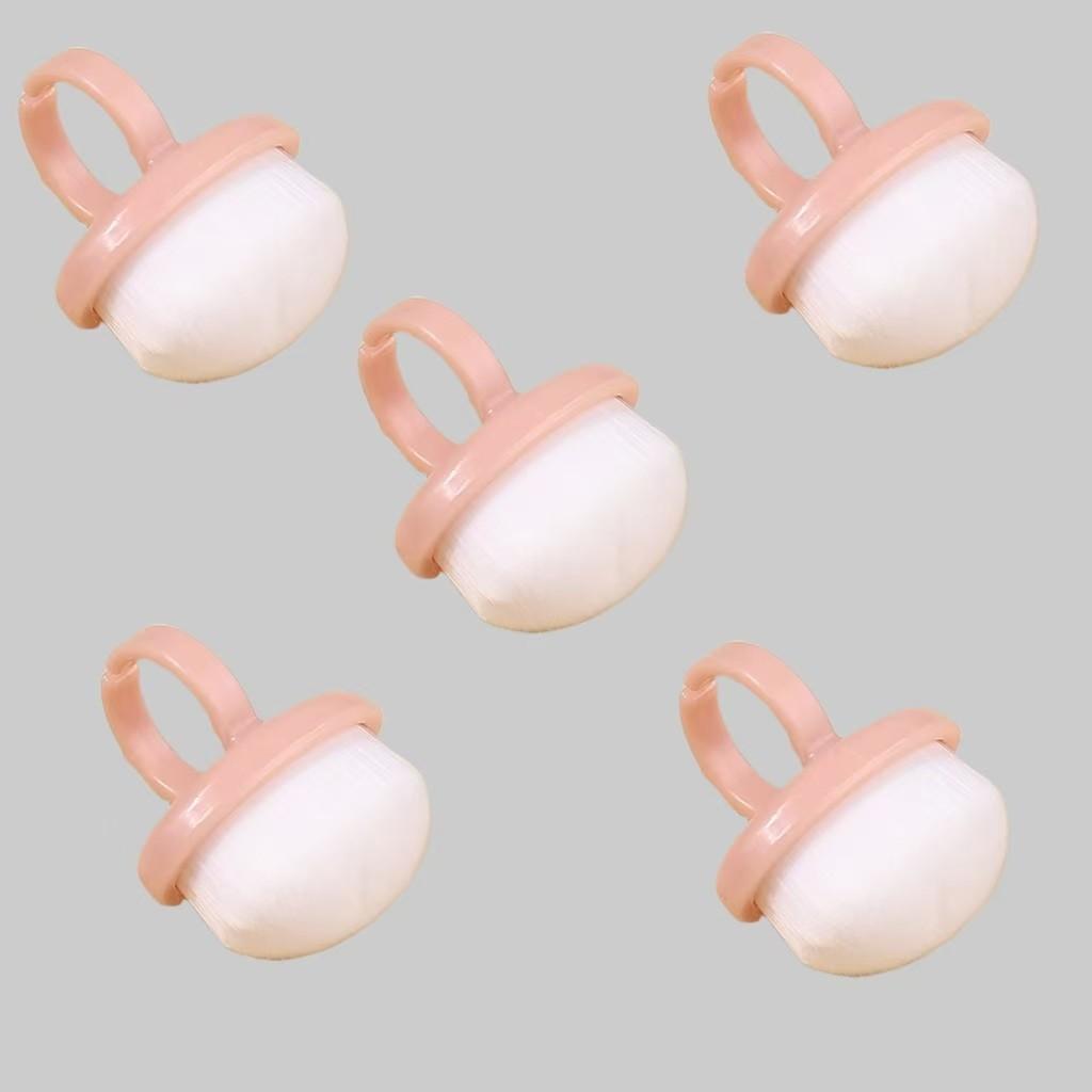 

Пластиковая щетка для ногтей с защелкивающимся кольцом, овальный инструмент для маникюра с гелем 5pcs розовый