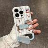 Embroidery Brown Dog for Apple 17Promax Mobile Phone Case iPhone16 Film Soft Case 15/14/13 Protective Case