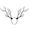 Forest Girl Christmas Antler & Berry Headband - Festive Elk Headdress for Performances