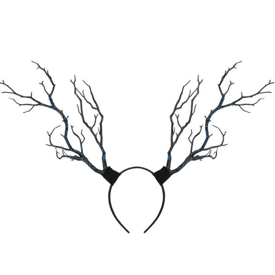 Forest Girl Christmas Antler & Berry Headband - Festive Elk Headdress for Performances