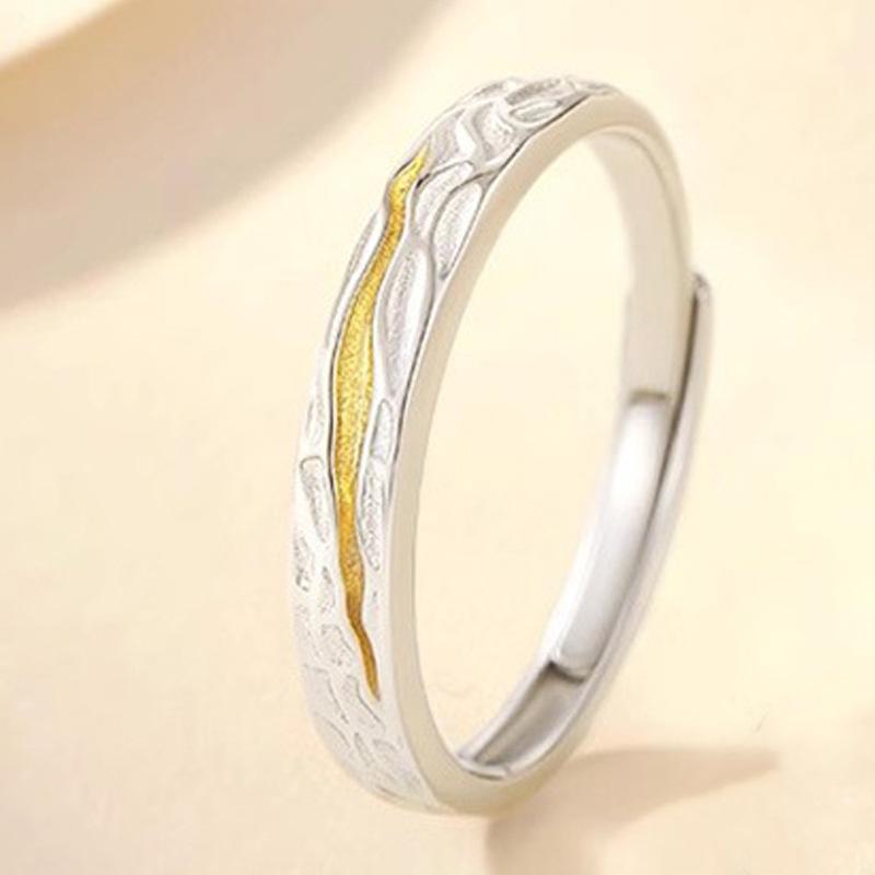 Tyndall Effect Adjustable Couple Rings - High-End Textured Design for Men and Women