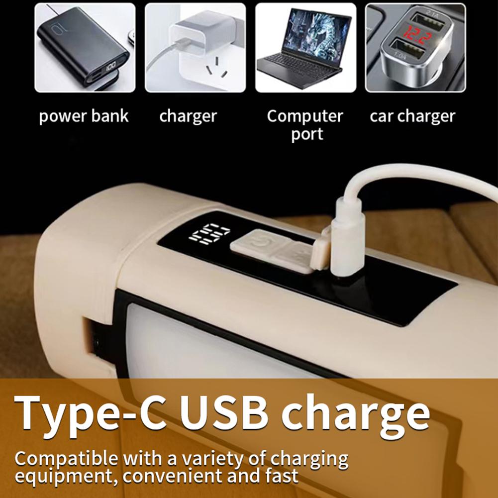 1PC High Power LED Flashlight Foldable Portable Lantern Digital Display 360° Rotation Lamp Strong Magnetic Attract for Emergency Camp