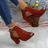 2026 Fish Mouth Sandals New Summer Versatile Cutout Metal Buckle Non-Slip Wear-Resistant High Heels
