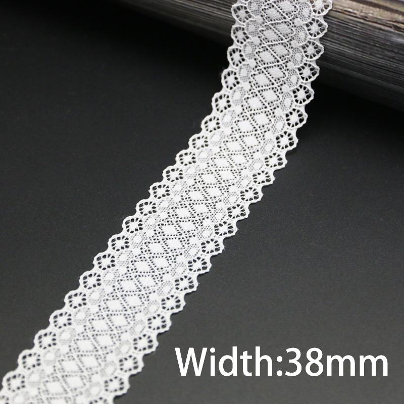 (5 Meters/lot) White Elastic Lace Fabric Underwear Stretch Laces Trim DIY Crafts Sewing