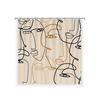 Minimalist Line Shower Curtain With 12 Hooks, 100% Waterproof, Modern Bathroom Decor, Housewarming Gift